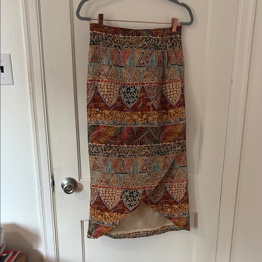 SALE Bohemian Silk Patterned Skirt